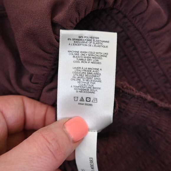 Express One Eleven Women's XS Dark Purple Peasant Top - Picture 9 of 9